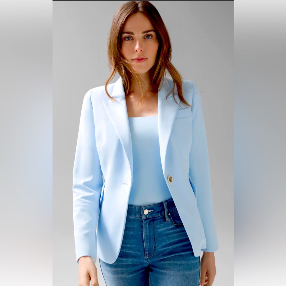 WHBM Light Blue Women's Blazer size 2